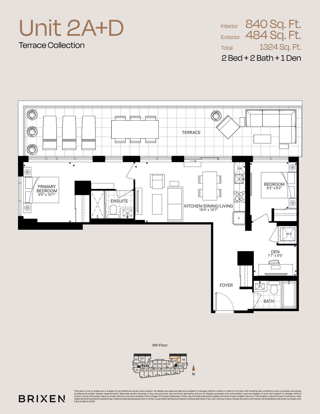 Suite 2A+D floor plan