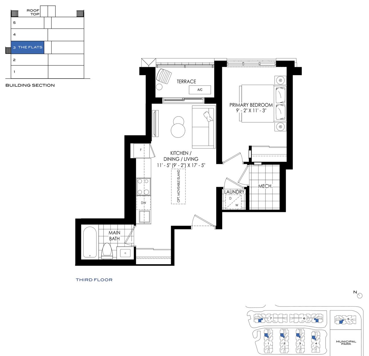 The Flats 523 floor plan