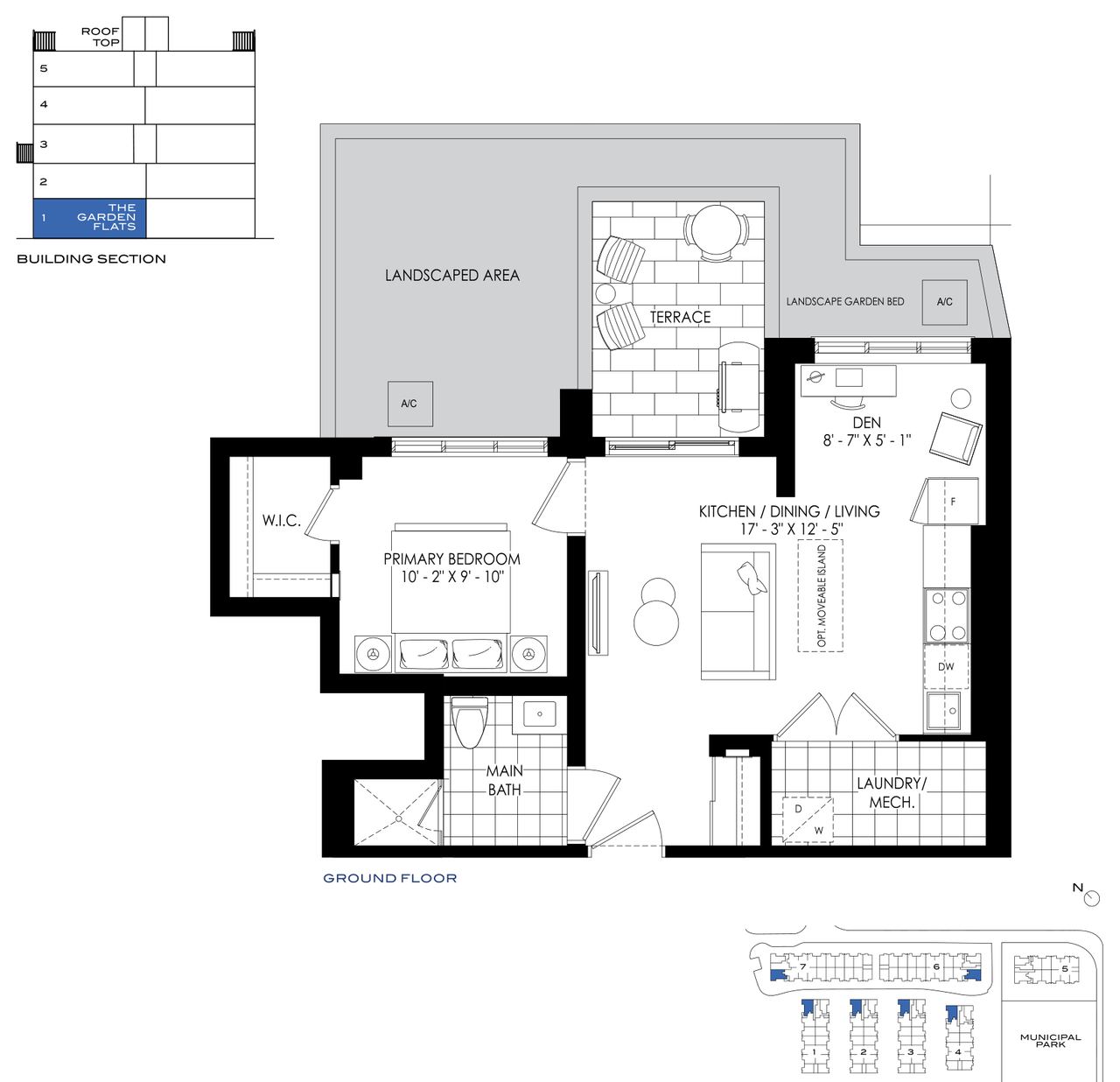 The Garden Flats 643 floor plan