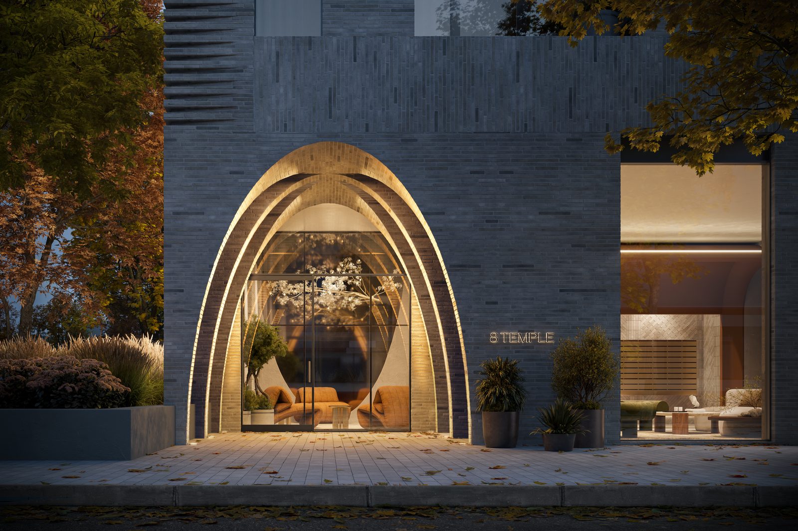 The archway entrance