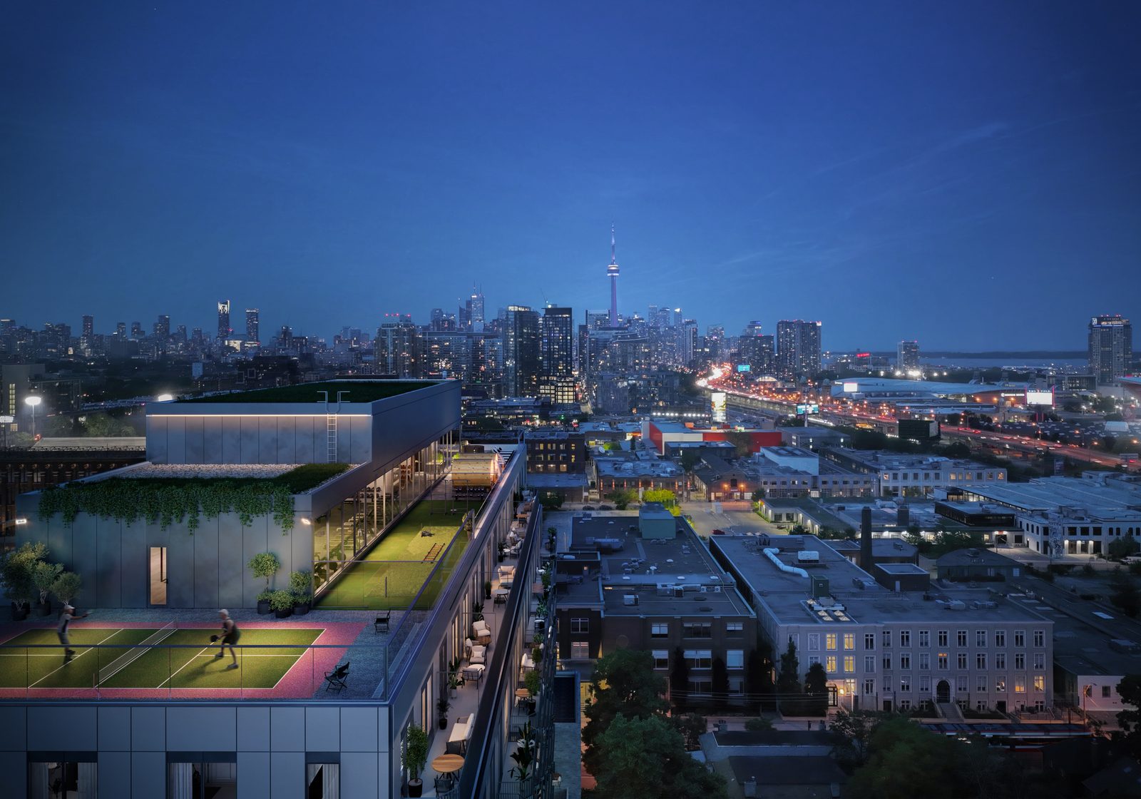 Rooftop amenity terrace