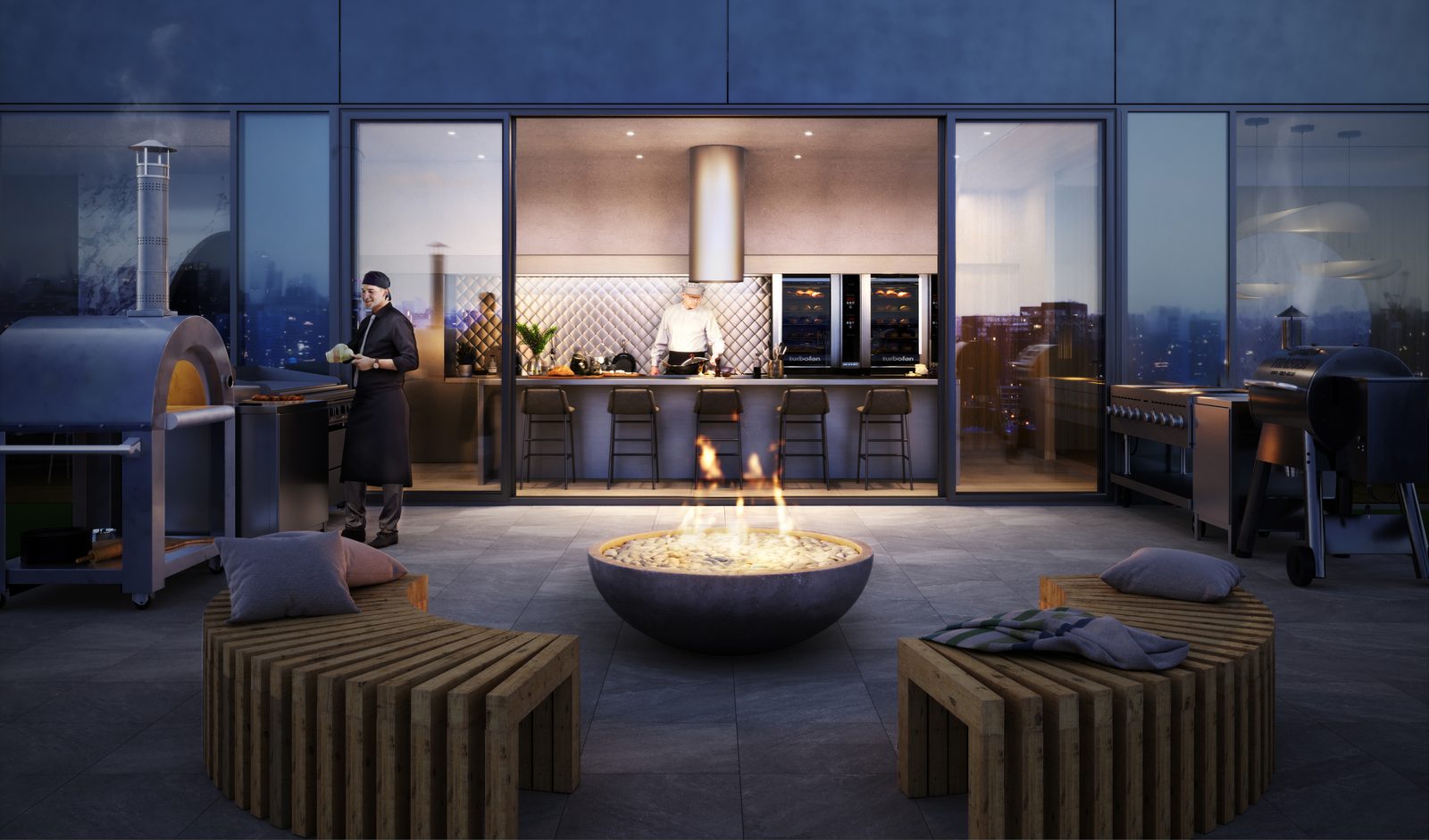 Rooftop kitchen