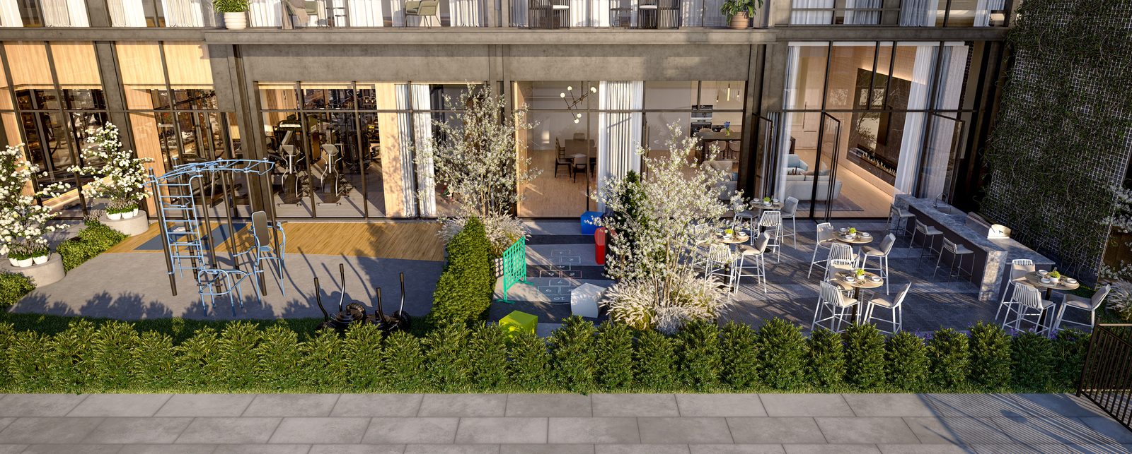 Outdoor amenity terrace