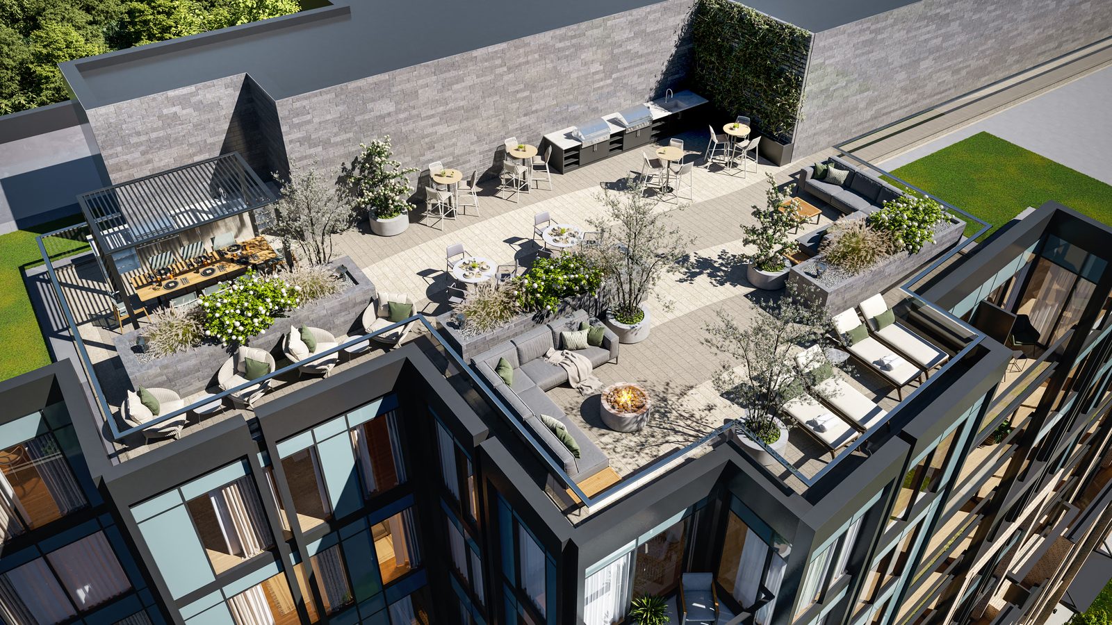 Rooftop terrace from above