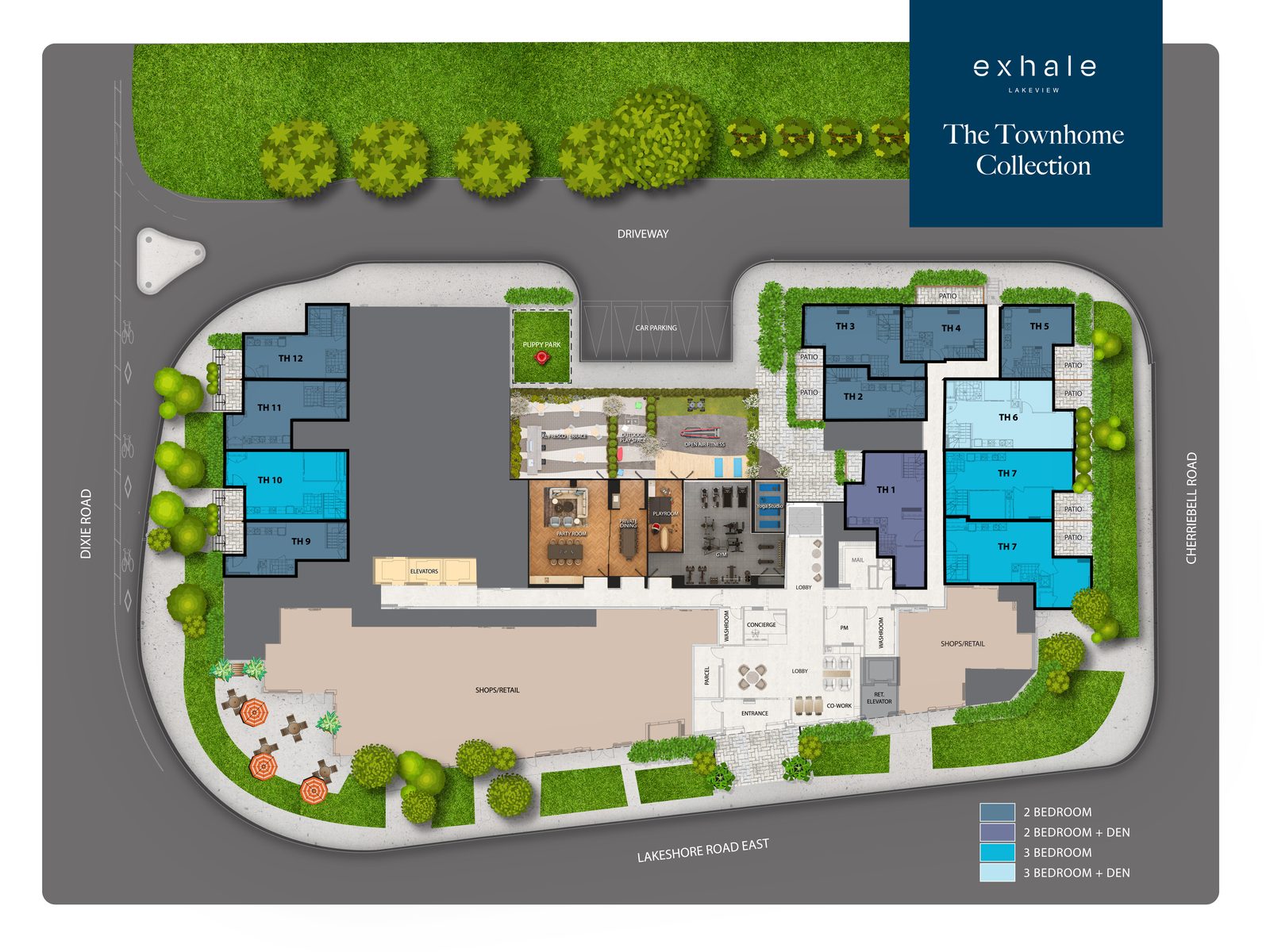 Exhale Townhome Collection site plan