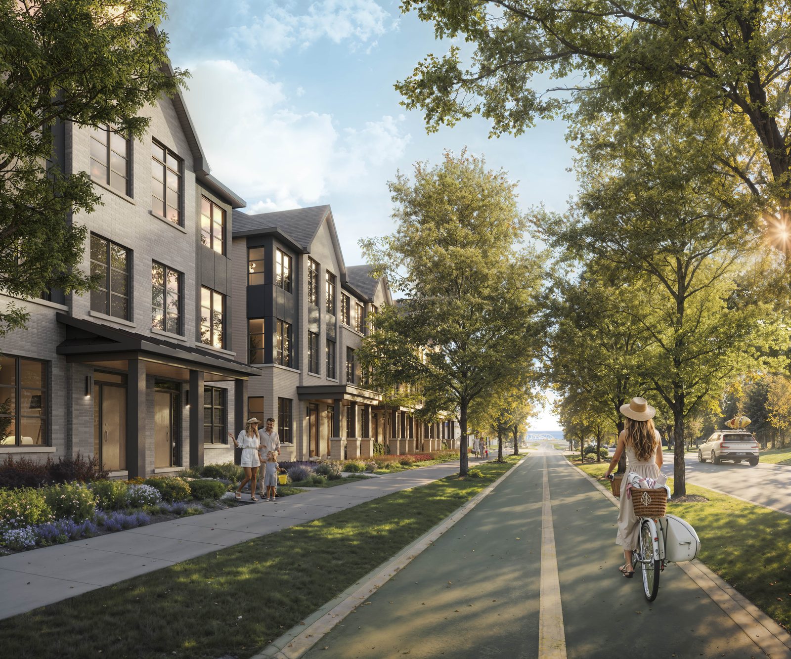 Pier House Towns streetscape rendering