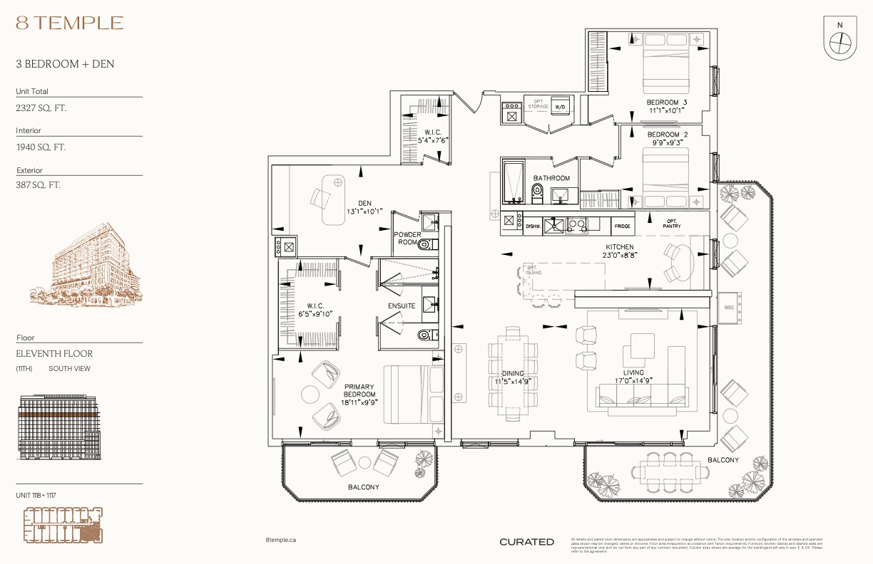 Unit 1117+1118 Floor Plan