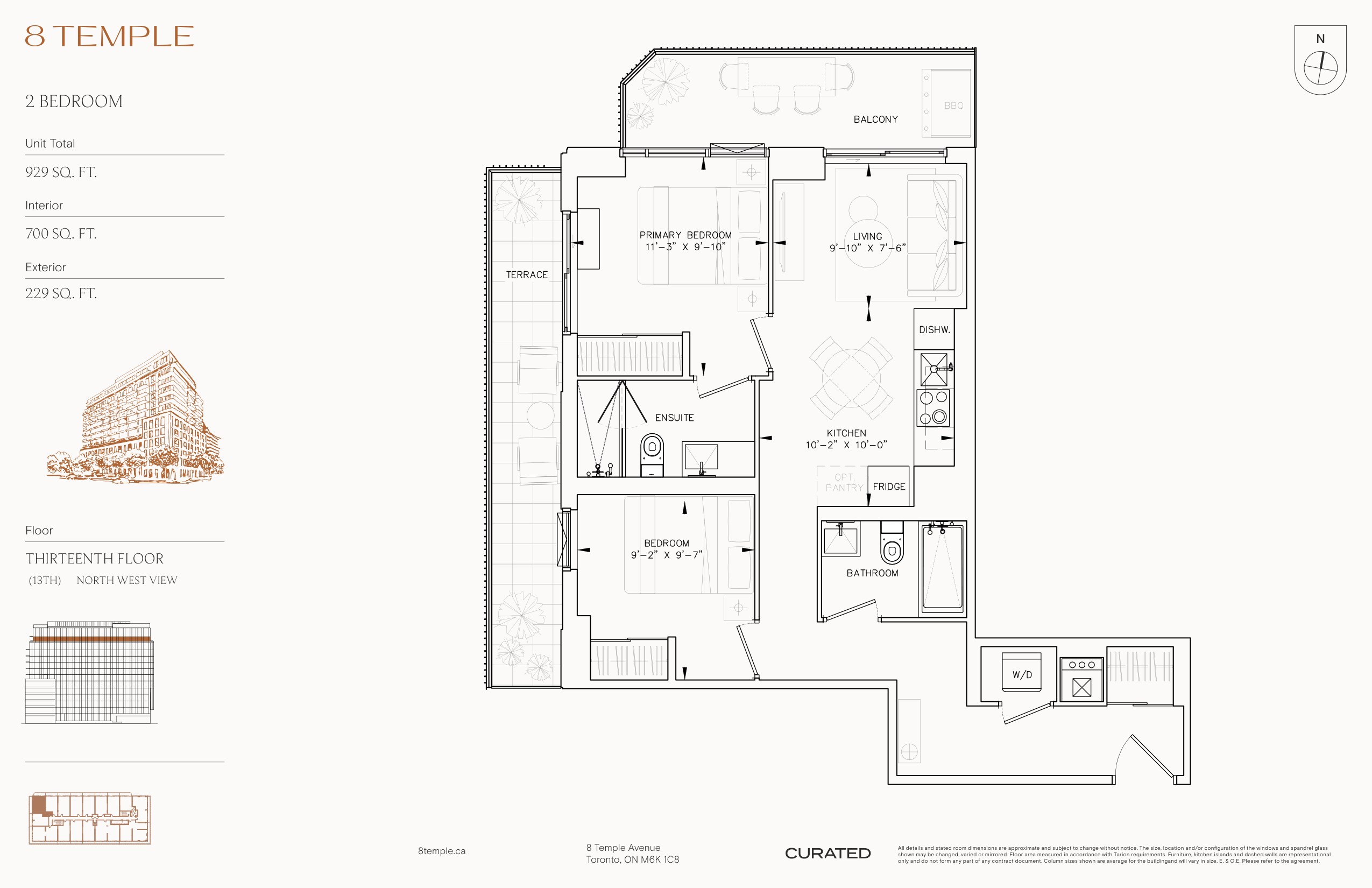 700 sq ft Suite Floor Plan