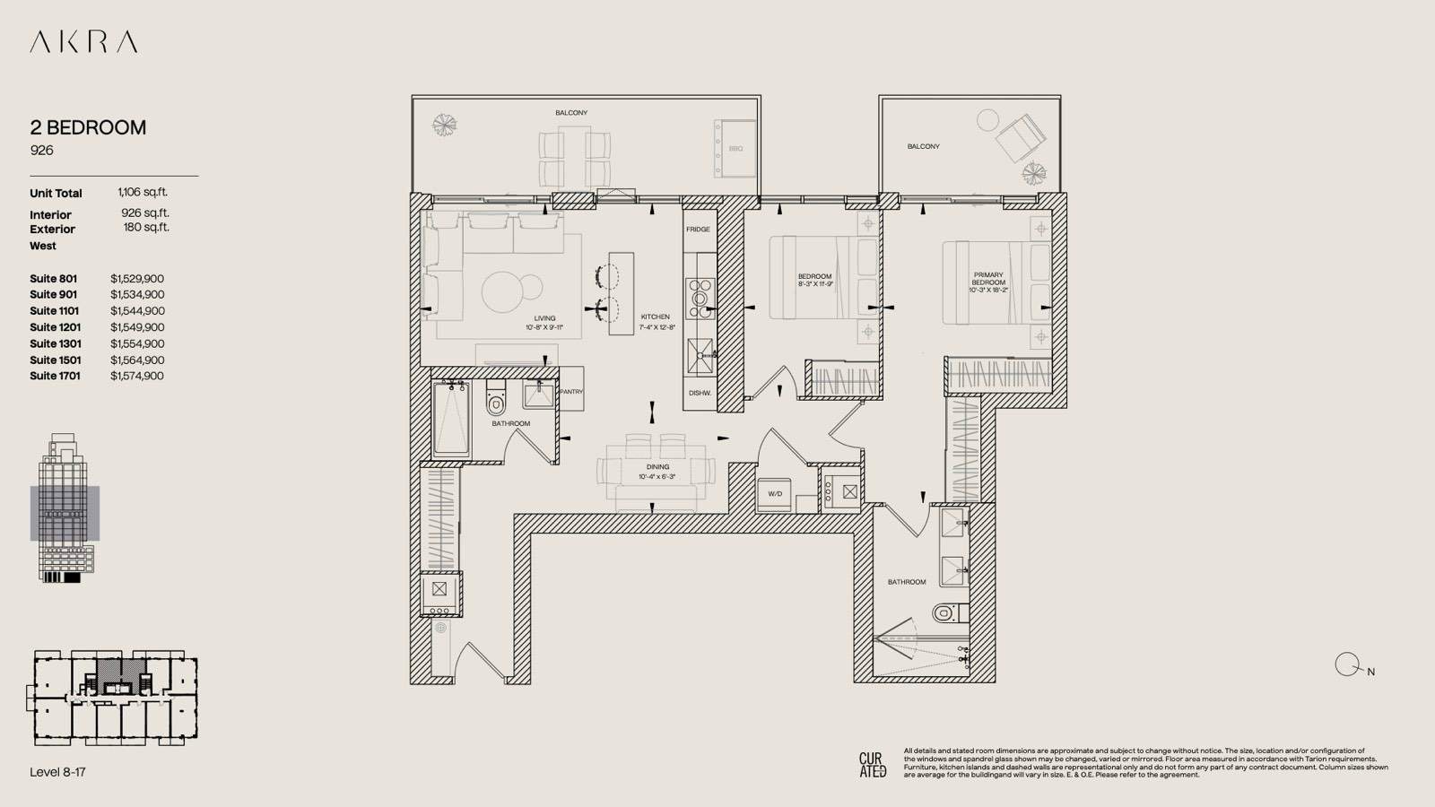 Suite 801-1701 Floor Plan