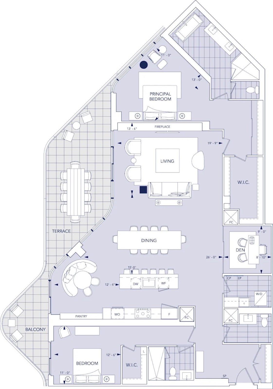 Aqualuna Suite 815 Floor Plan