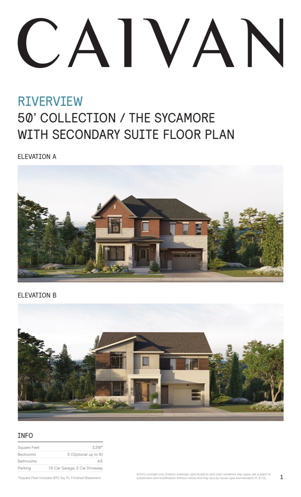 The Sycamore with Secondary Suite