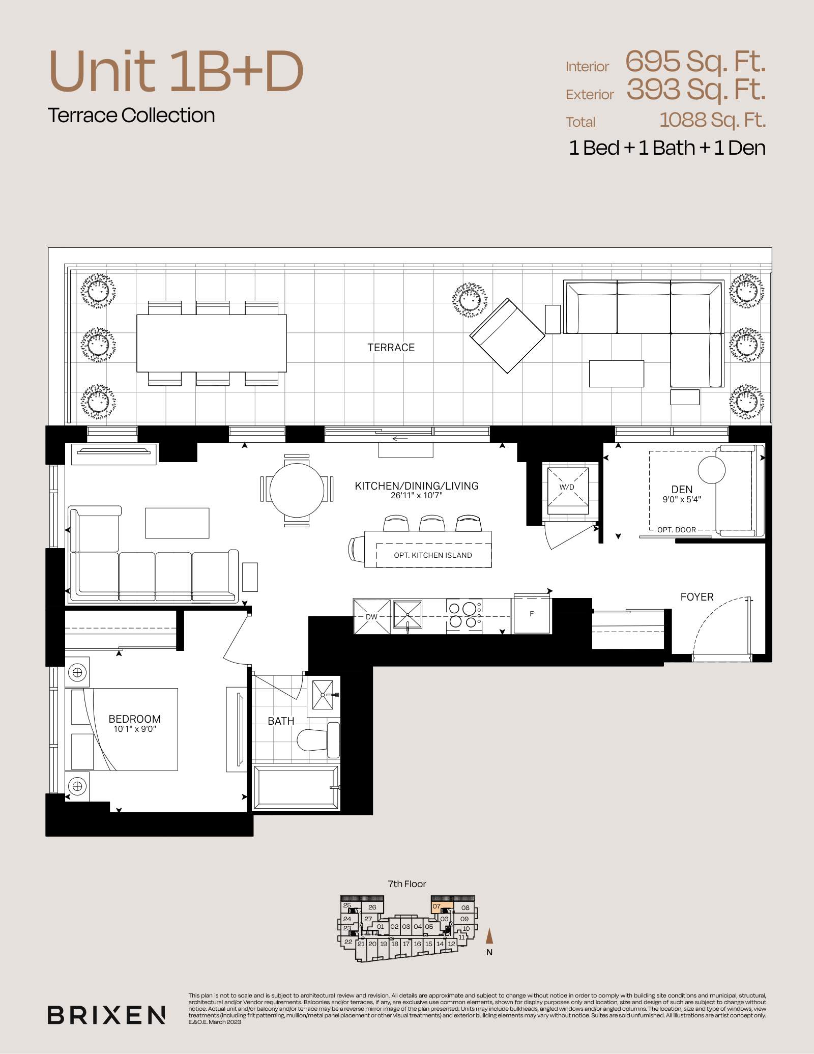 Suite 1B+D Floor Plan