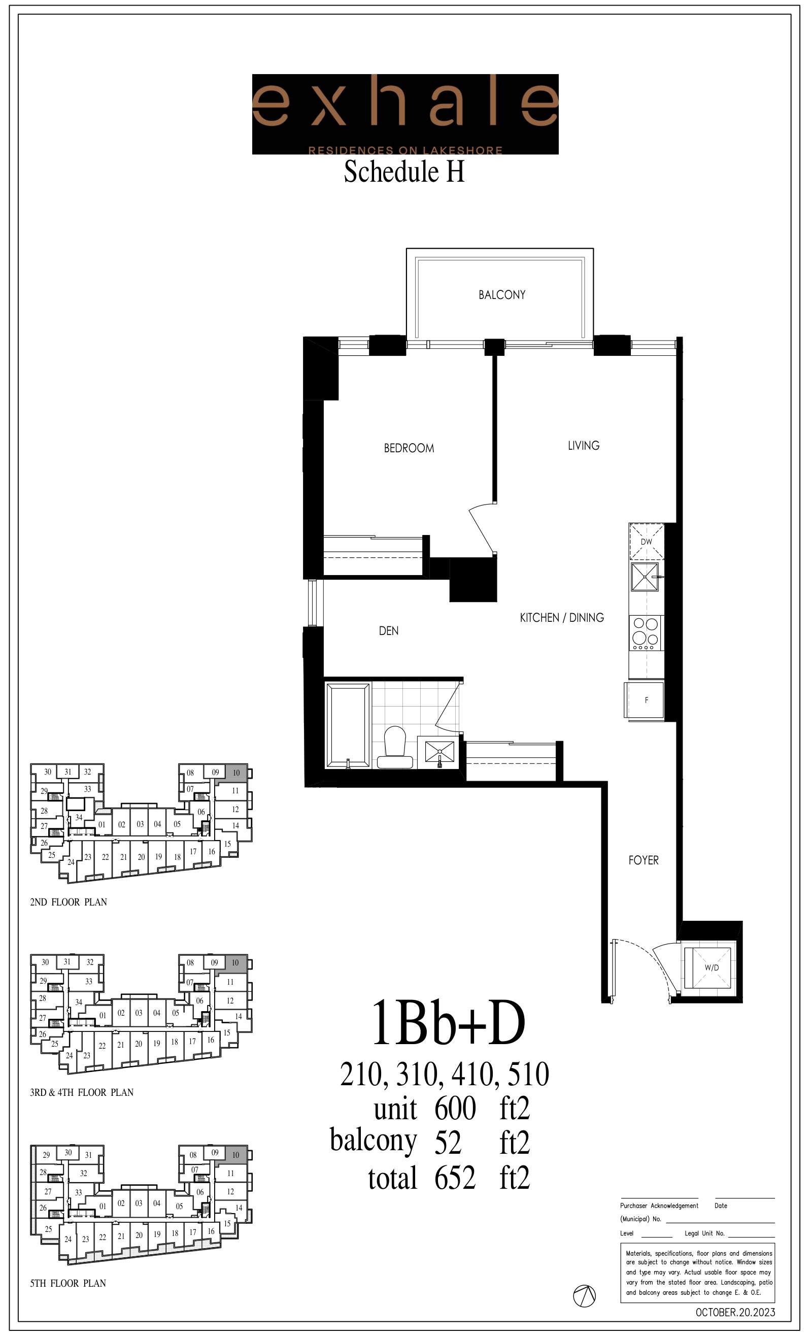 Suite 1BB+D Floor Plan