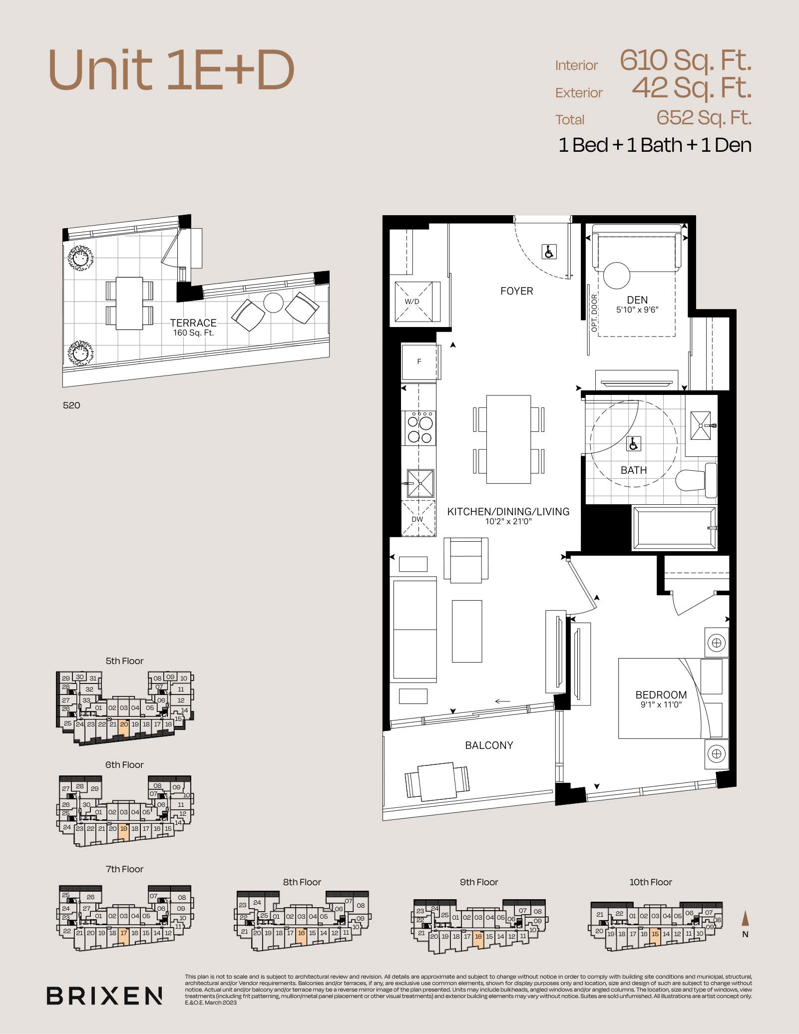 Suite 1E+D Floor Plan