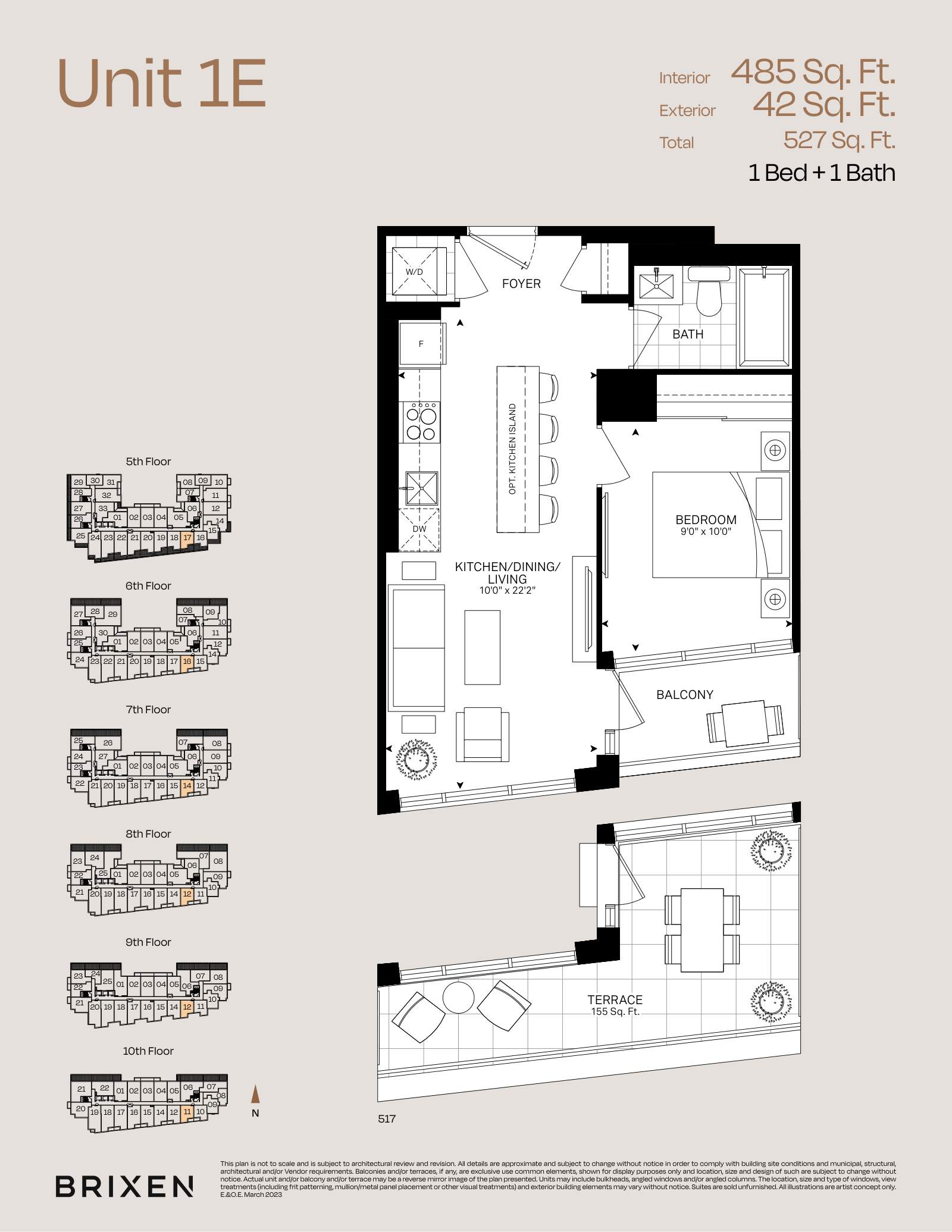 Suite 1E Floor Plan