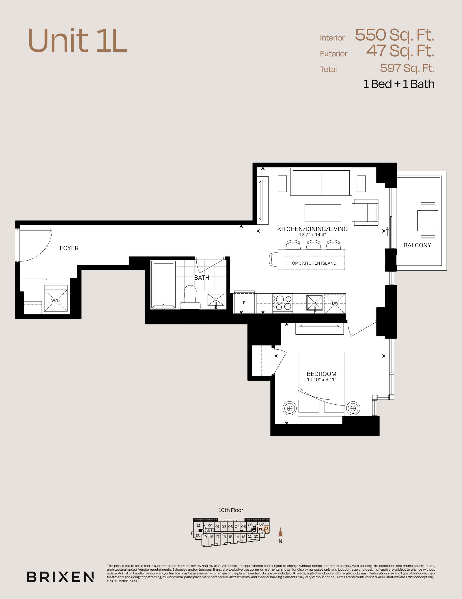 Suite 1L Floor Plan