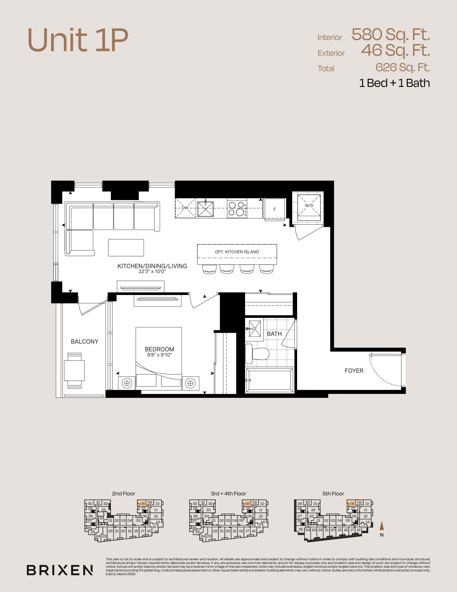 Suite 1P Floor Plan