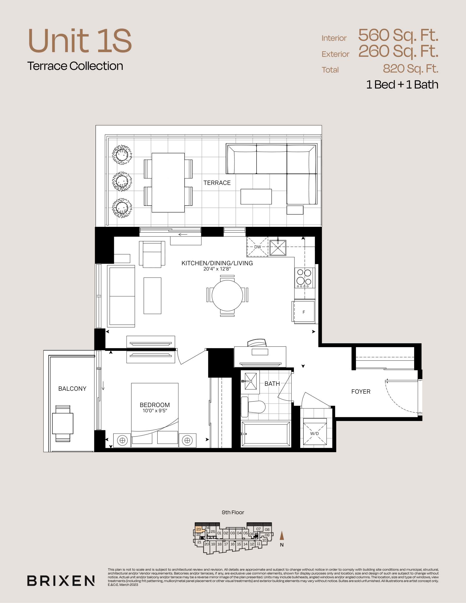 Suite 1S Floor Plan