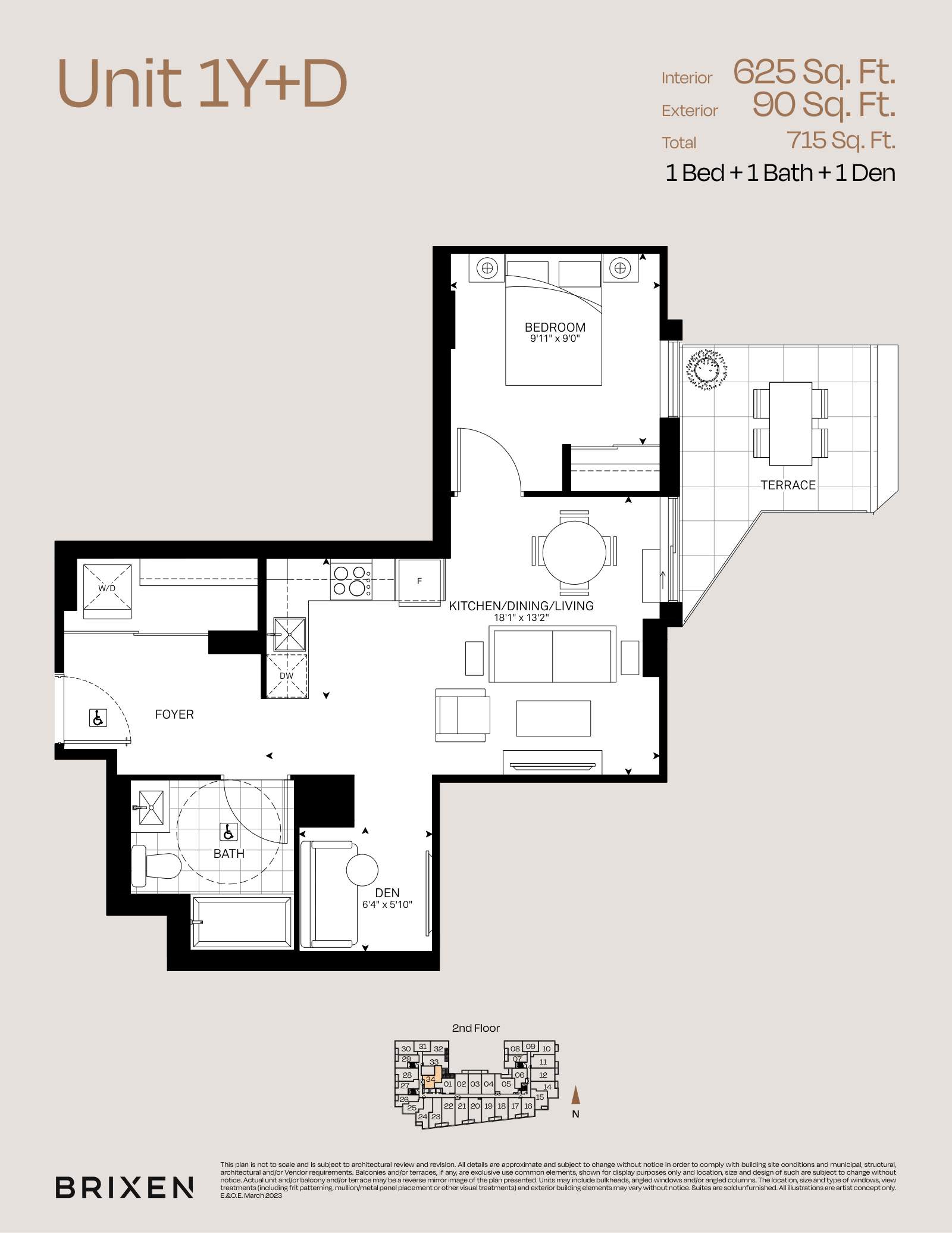 Suite 1Y+D Floor Plan