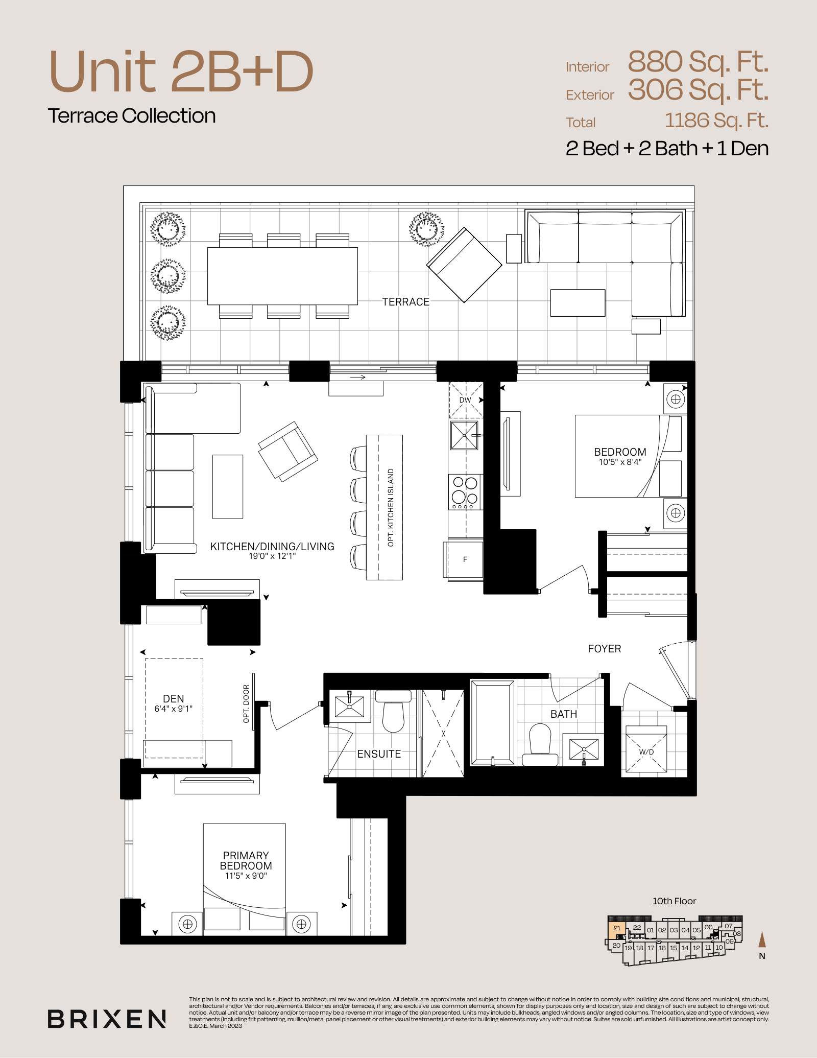 Suite 2B+D Floor Plan