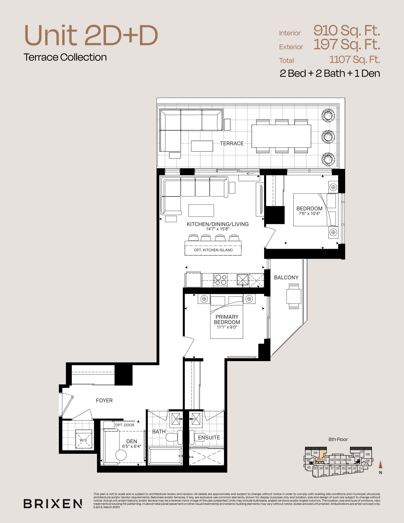 Suite 2D+D Floor Plan