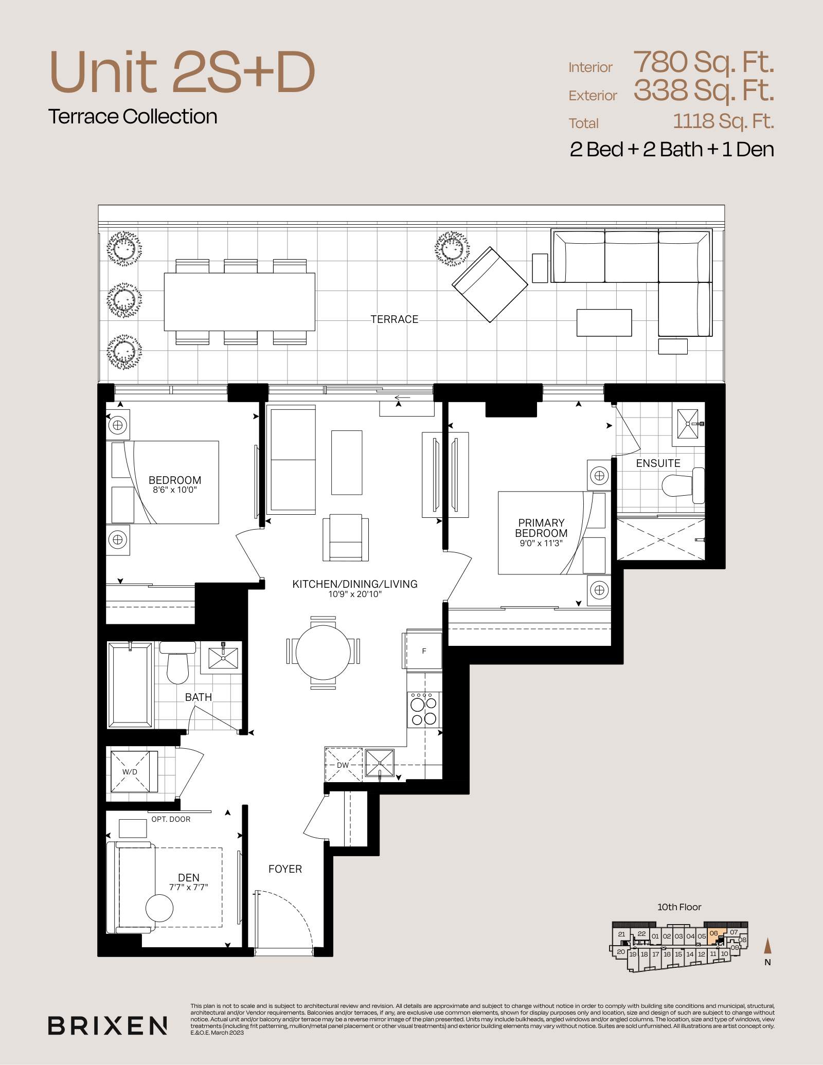 Suite 2S+D Floor Plan
