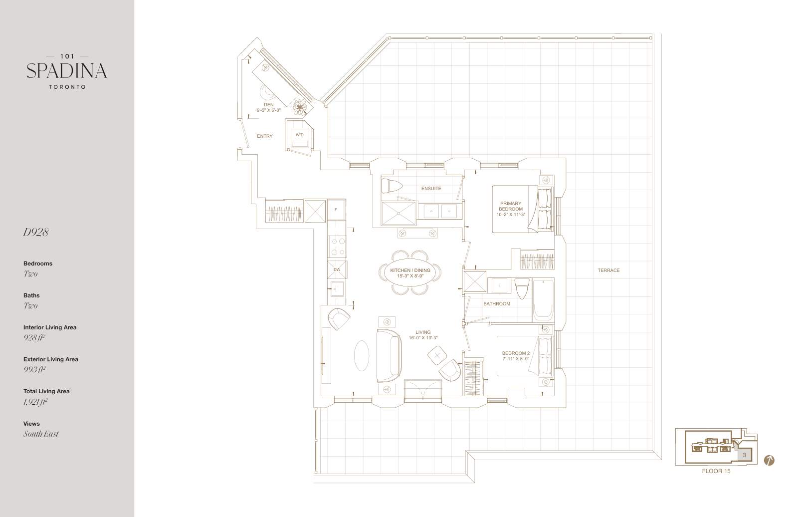 Suite D928 Floor Plan