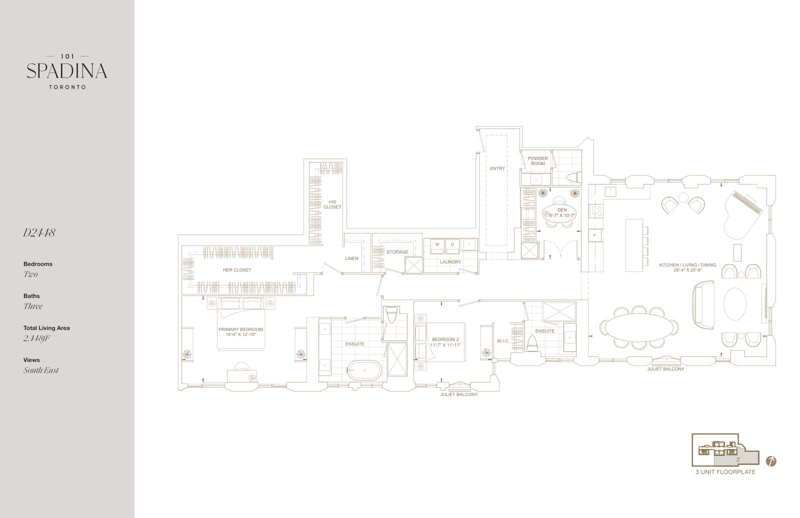 Suite D2448 Floor Plan