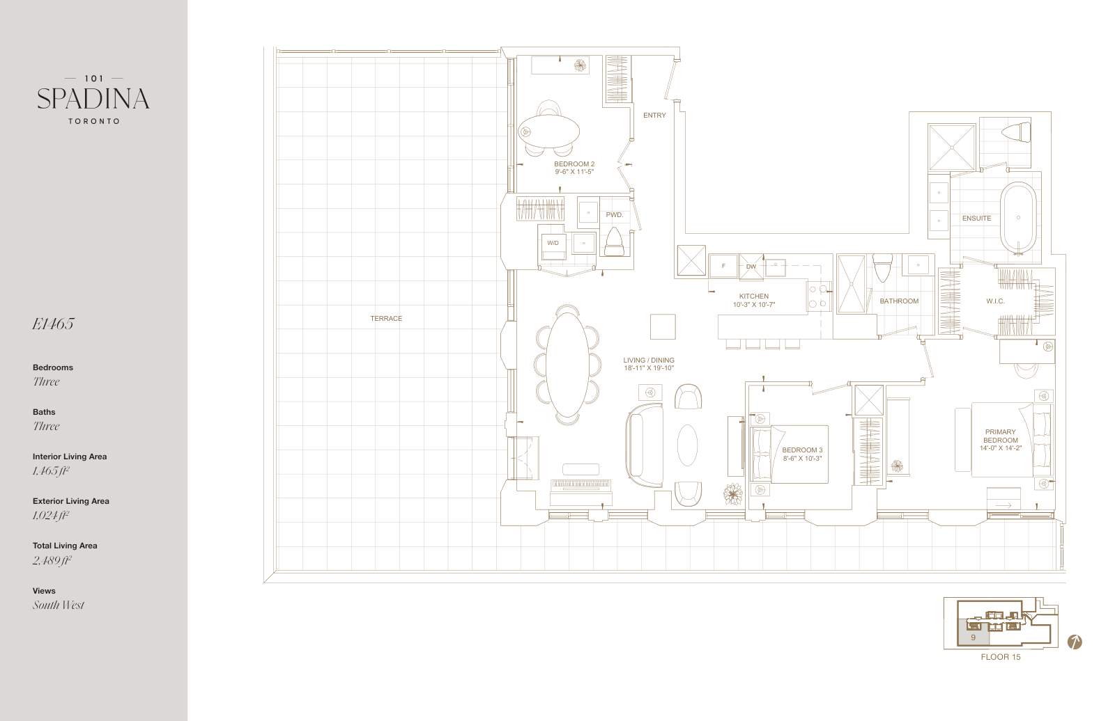 Suite E1465 Floor Plan