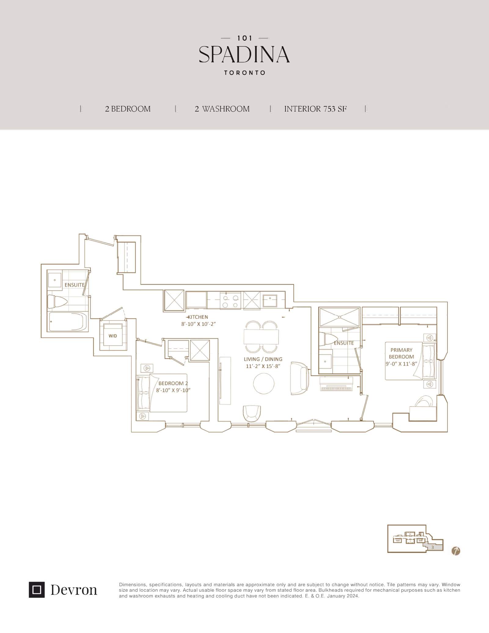 Suite D753 Floor Plan