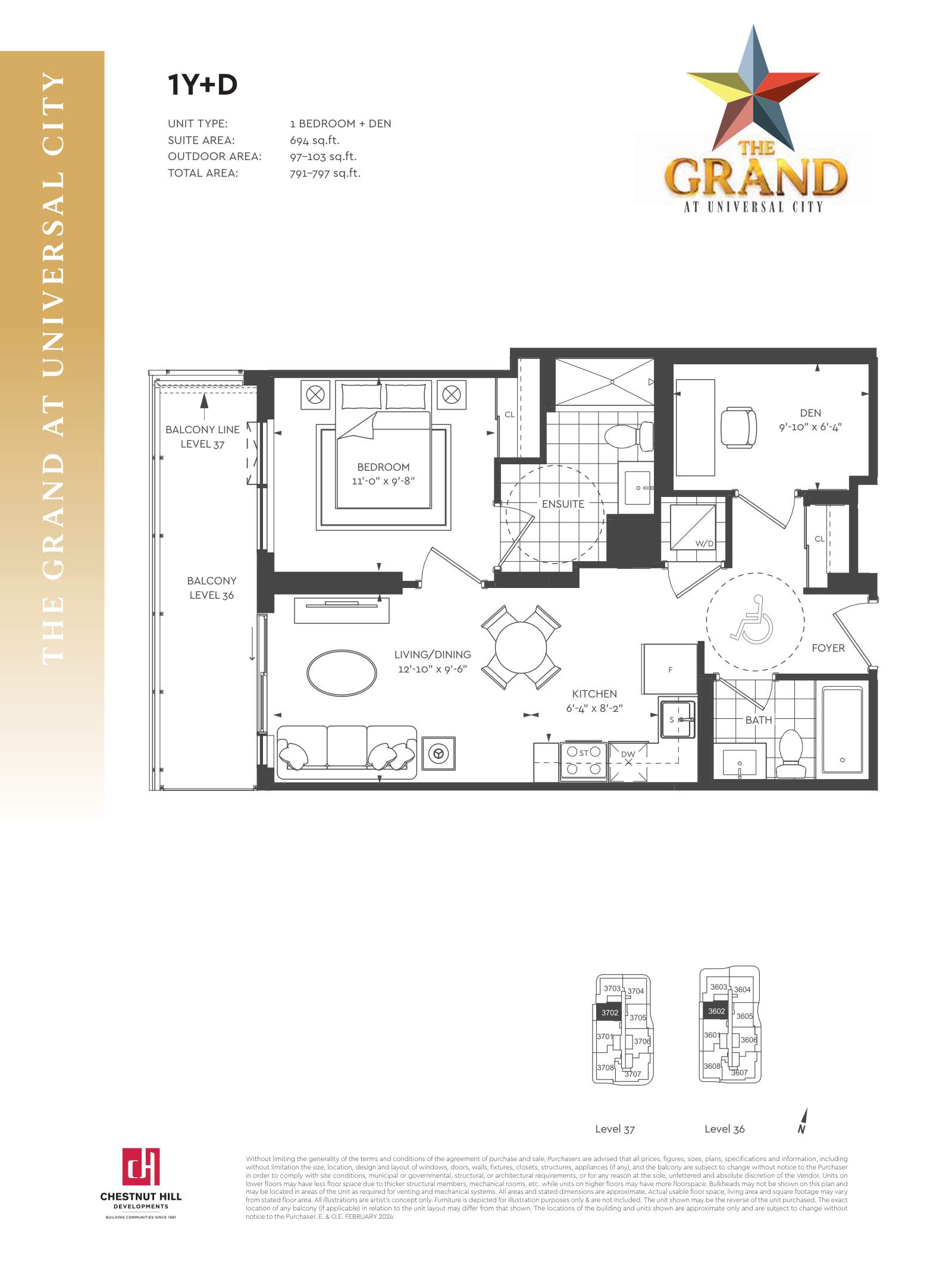 Suite 1Y+D Floor Plan