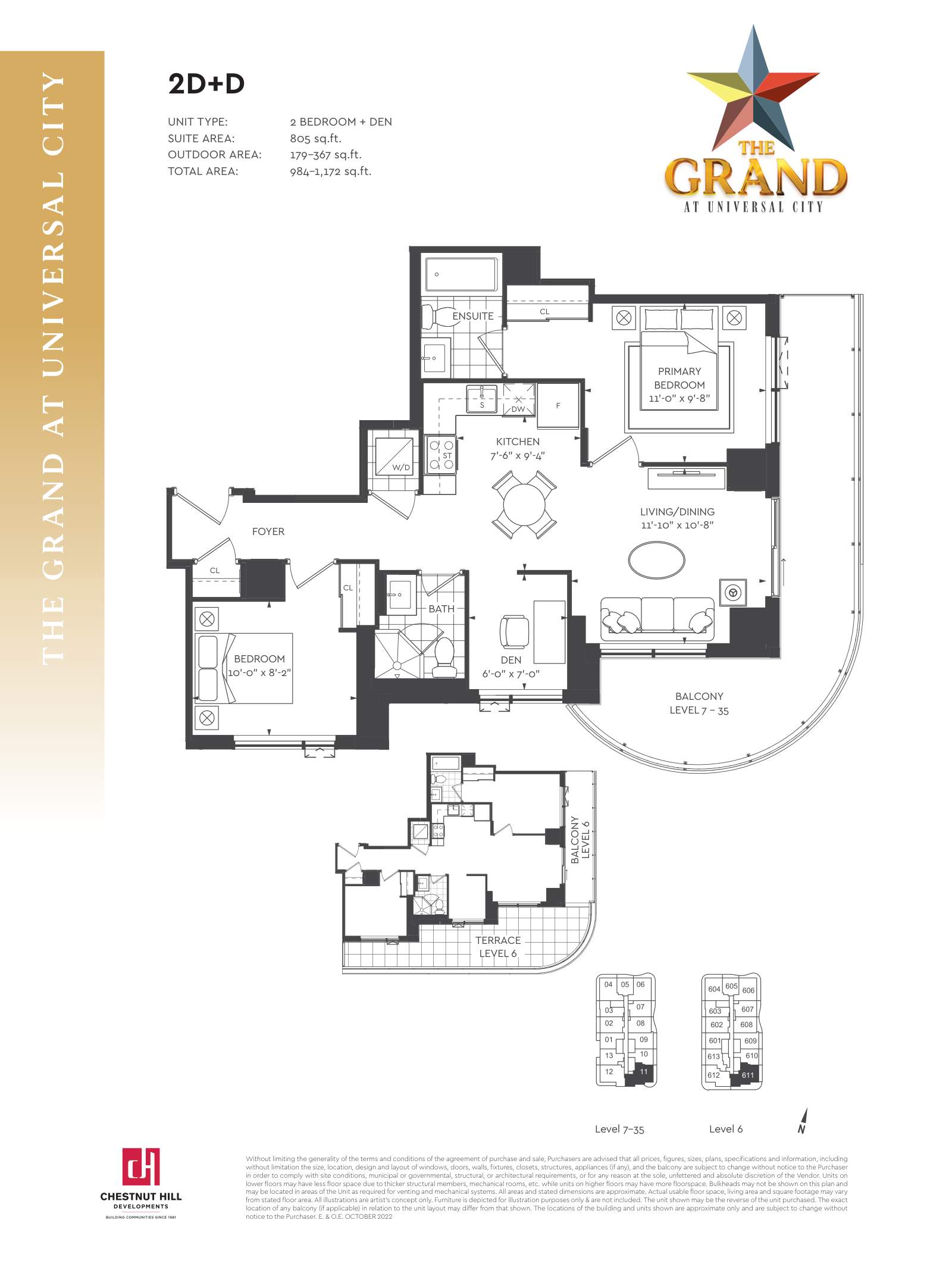 Suite 2D+D Floor Plan