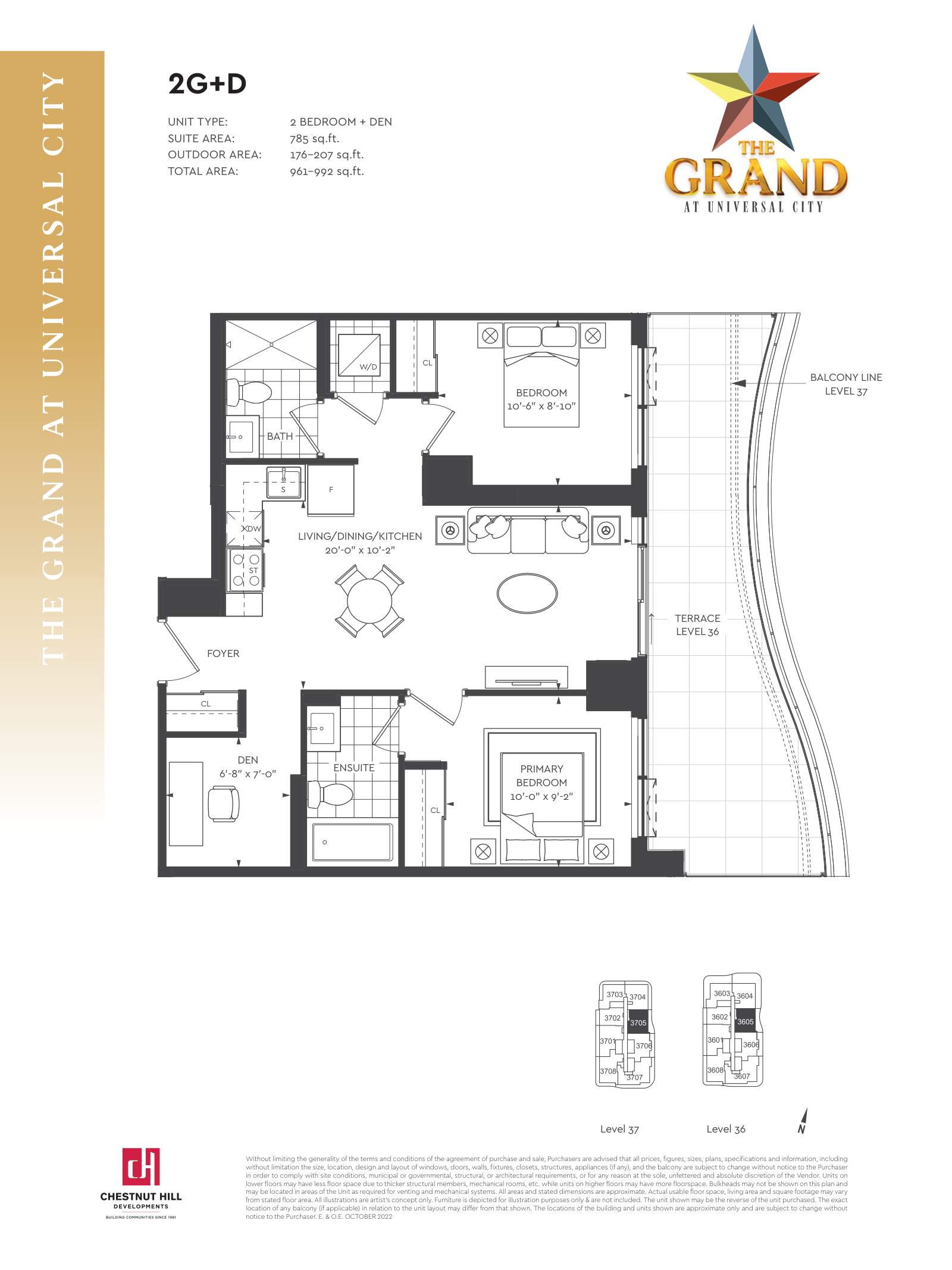 Suite 2G+D Floor Plan