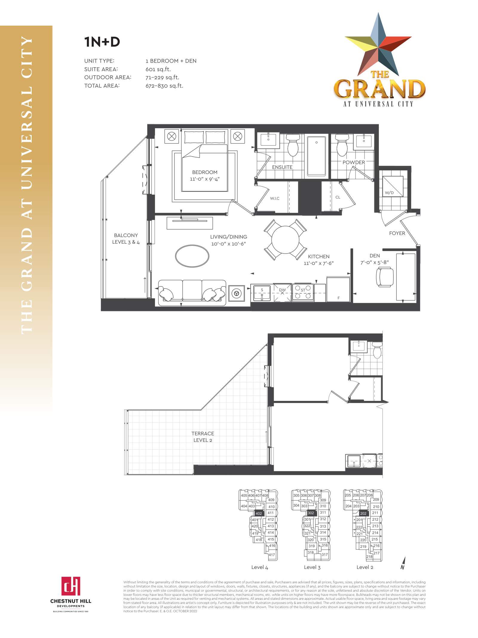 Suite 1N+D Floor Plan
